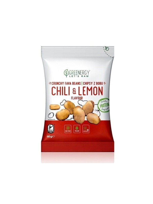 Greenergy Protein Broad Bean Chips with Chili & Lemon flavor 50 g