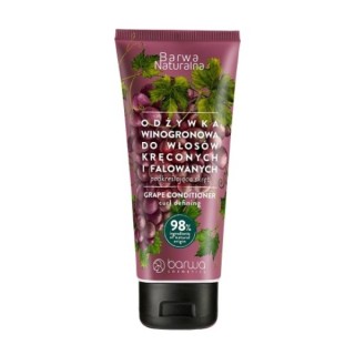 Barwa Naturalna Grape conditioner for curly and wavy hair in a tube 200 ml