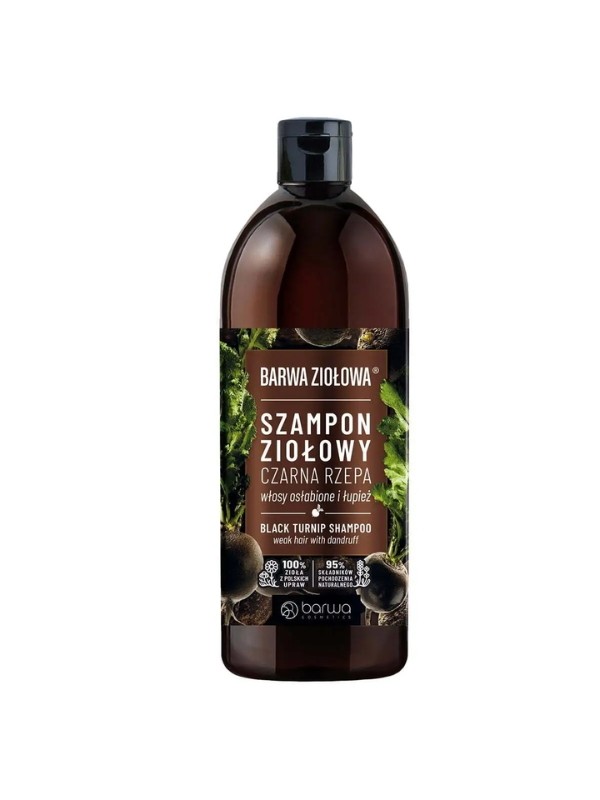 Barwa Ziołowa Herbal shampoo for weakened hair and dandruff Black Turnip 480 ml