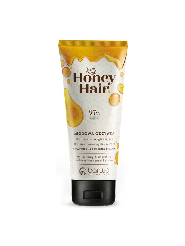 Barwa Honey Hair Feuchtigkeitsspendender und glättender Conditioner für normales und trockenes Haar, Honig, Propolis und Gelée R