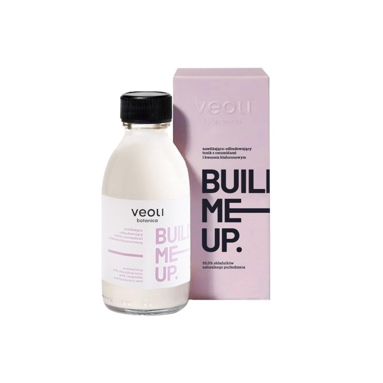 Veoli Botanica Bulid Me Up hydraterende en herstellende gezichtstonic Ceramiden en hyaluronzuur 150 ml