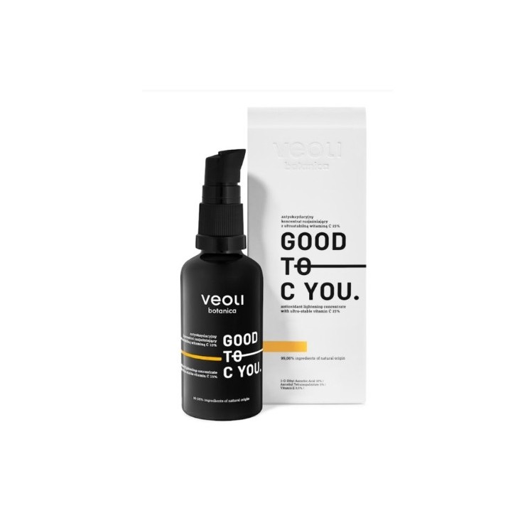Veoli Botanica Gut für Dich. Antioxidatives, aufhellendes Gesichtskonzentrat mit ultrastabilem Vitamin C 15 % 40 ml