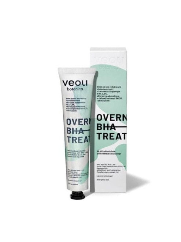 Veoli Botanica Overnight BHA Treatment reduziert Unreinheiten. Nachtgesichtscreme 50 ml