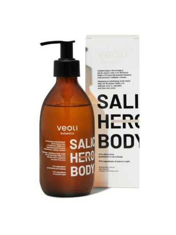 Veoli Botanica Saltic Hero Body cleansing and exfoliating Body wash gel with salicylic acid 280 ml