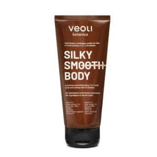 Veoli Botanica Silky Smooth Body 2in1 glättende und feuchtigkeitsspendende Körpermaske in Form eines Peelings mit Betain 180 ml