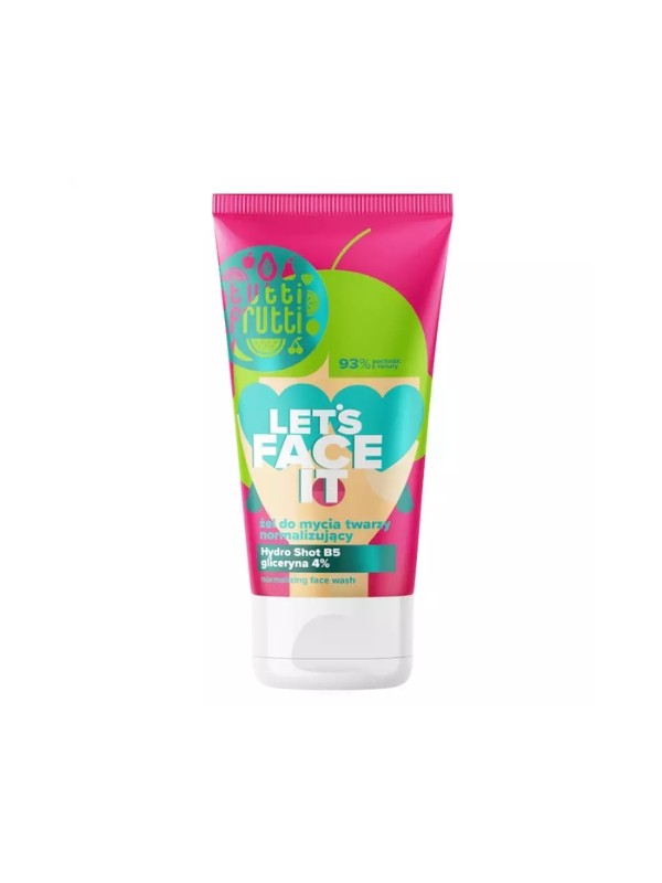 Farmona Tutti Frutti Let's Face It Normalizing Face Washing Gel with Glycerin 4% + Hydro Shot B5 150 ml