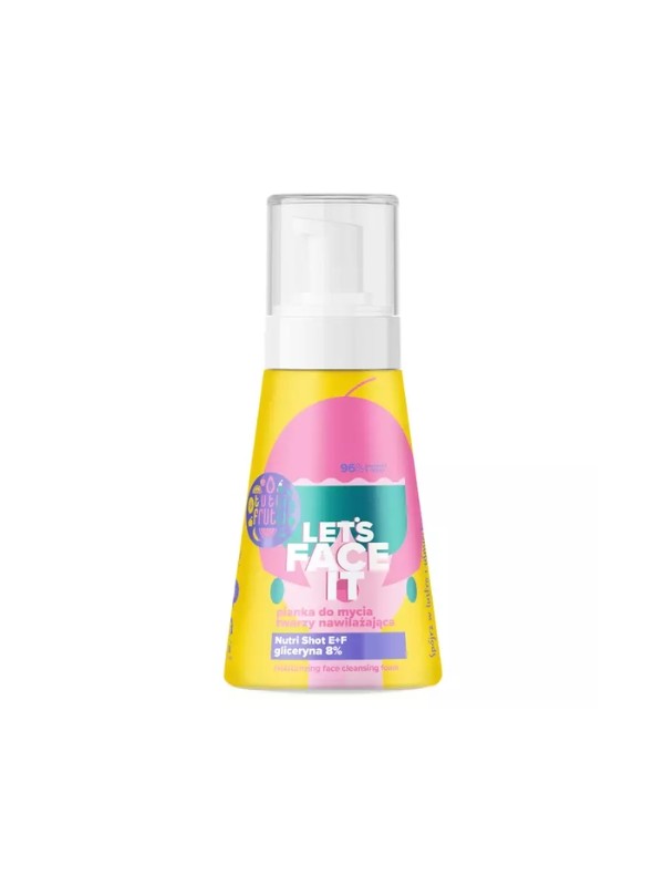 Farmona Tutti Frutti Let's Face It Hydraterende gezichtsreinigingsschuim met glycerine 8% + Nutri Shot E + F 250 ml