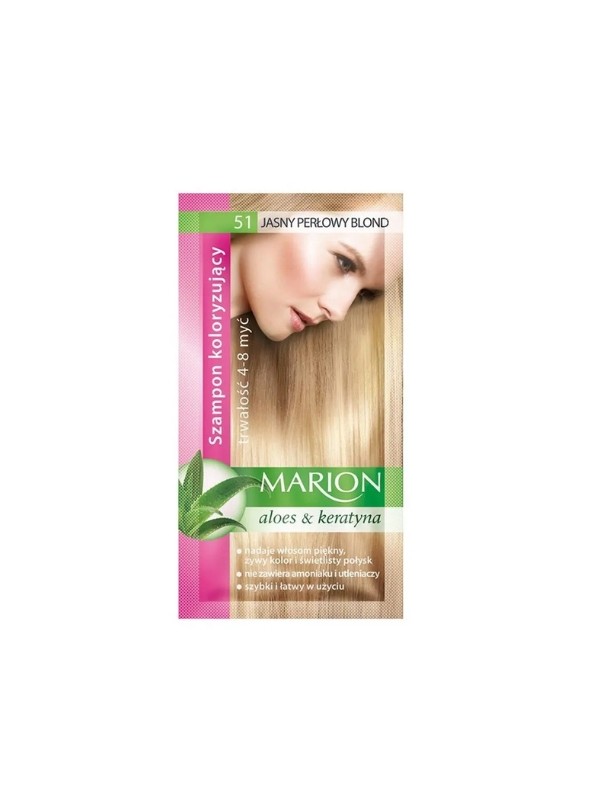 Marion Colorationsshampoo mit Aloe-Extrakt 4-8 Haarwäschen /51/ Helles blond 40 ml