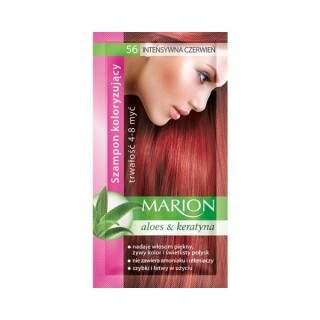 Marion Coloring shampoo with aloe extract 4-8 washes /56/ Intense red 40 ml