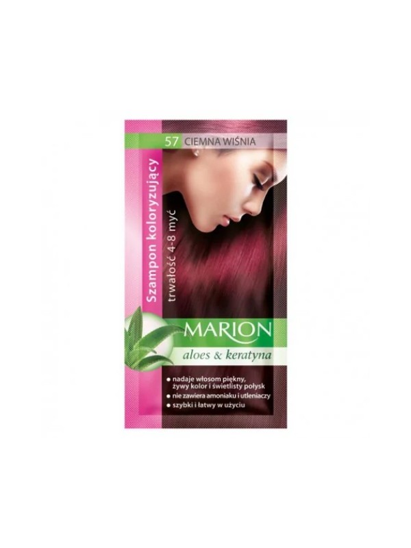 Marion Coloring shampoo with aloe extract 4-8 washes /57/ Dark cherry 40 ml