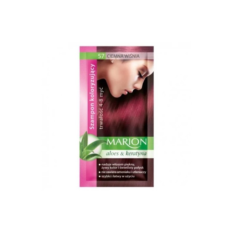 Marion Coloring shampoo with aloe extract 4-8 washes /57/ Dark cherry 40 ml