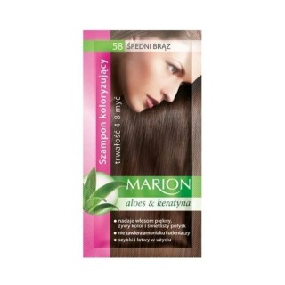 Marion Coloring shampoo with aloe extract 4-8 washes /58/ Medium brown 40 ml