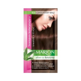 Marion Coloring shampoo with aloe extract 4-8 washes /63/ Chocolate Brown 40 ml