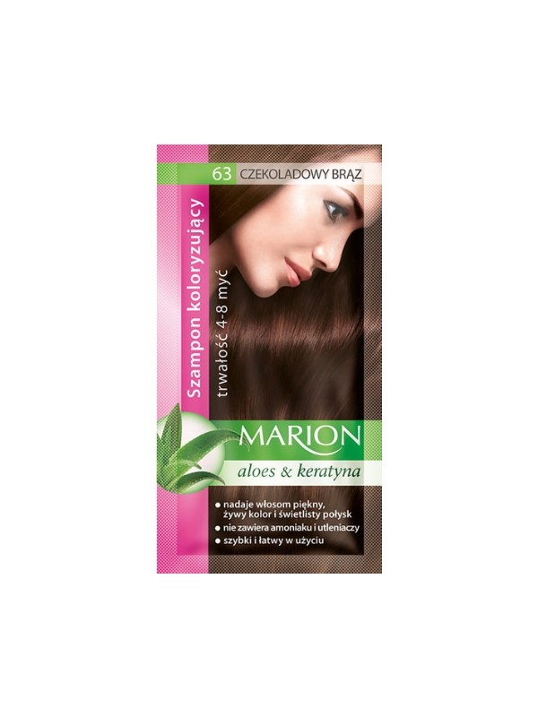 Marion Färbeshampoo mit Aloe-Extrakt 4-8 Wäschen /63/ Schokoladenbraun 40 ml