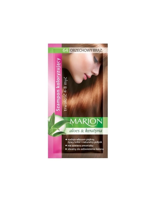 Marion Kleurshampoo met aloë-extract 4-8 wasbeurten /64/ Notenbruin 40 ml