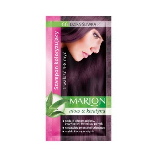 Marion Coloring shampoo with aloe extract 4-8 washes /66/ Wild Plum 40 ml