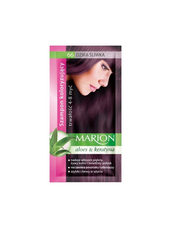 Marion Kleurshampoo met aloë-extract 4-8 wasbeurten /66/ Wild Plum 40 ml