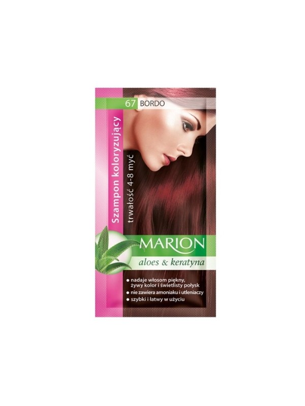 Marion Färbeshampoo mit Aloe-Extrakt 4-8 Wäschen /67/ Burgund 40 ml