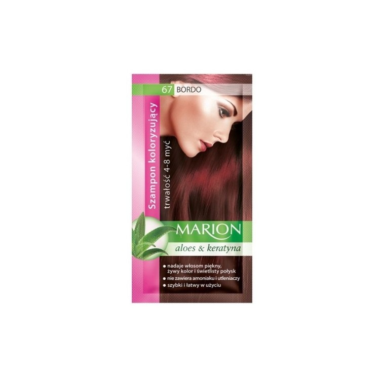 Marion Coloring shampoo with aloe extract 4-8 washes /67/ Burgundy 40 ml