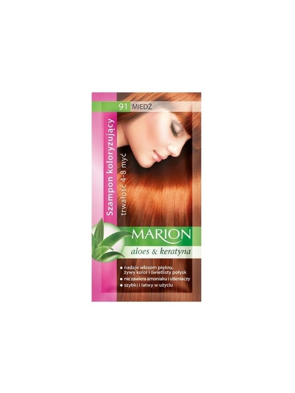 Marion Färbeshampoo mit Aloe-Extrakt 4-8 Wäschen /91/ Kupfer 40 ml