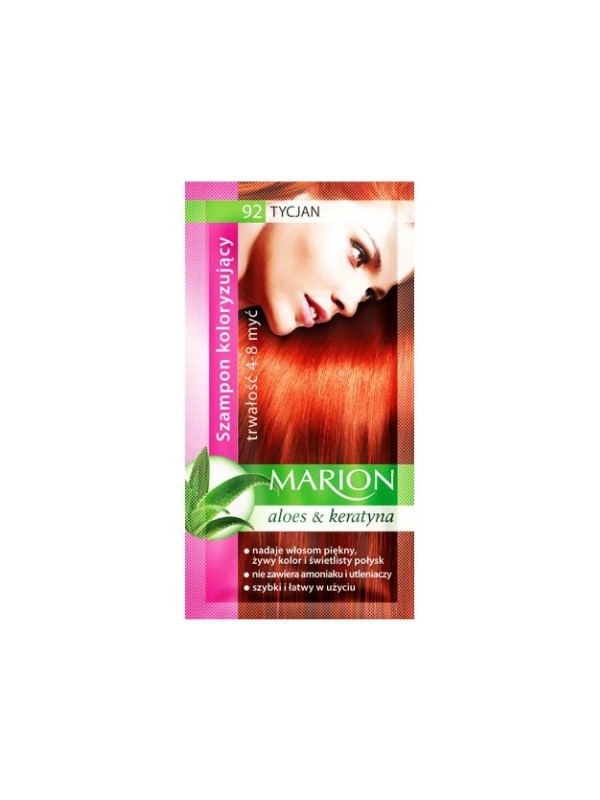 Marion Kleurshampoo met aloë-extract 4-8 wasbeurten /92/ Titiaan 40 ml