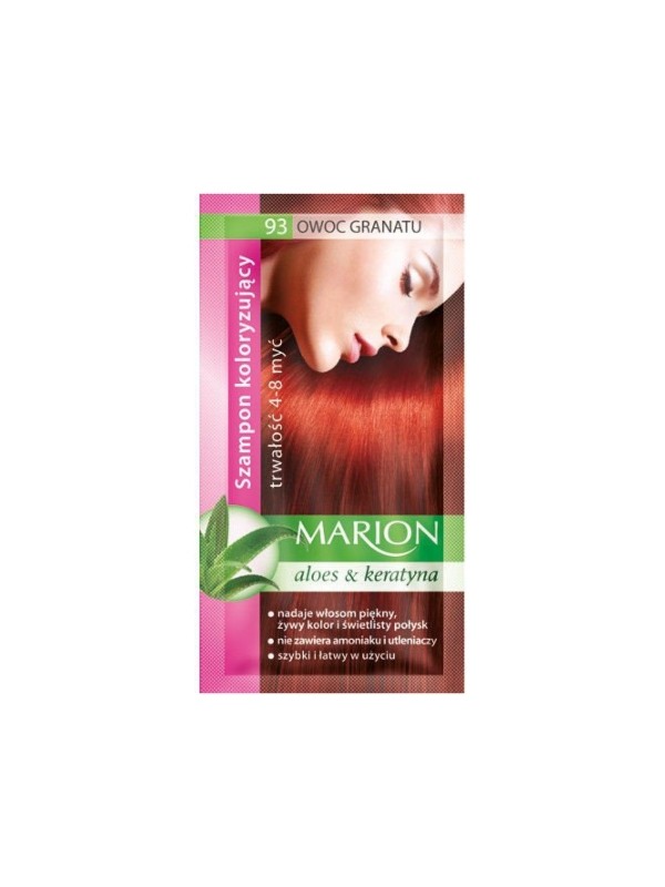 Marion Coloring shampoo with aloe extract 4-8 washes /93/ Pomegranate 40 ml