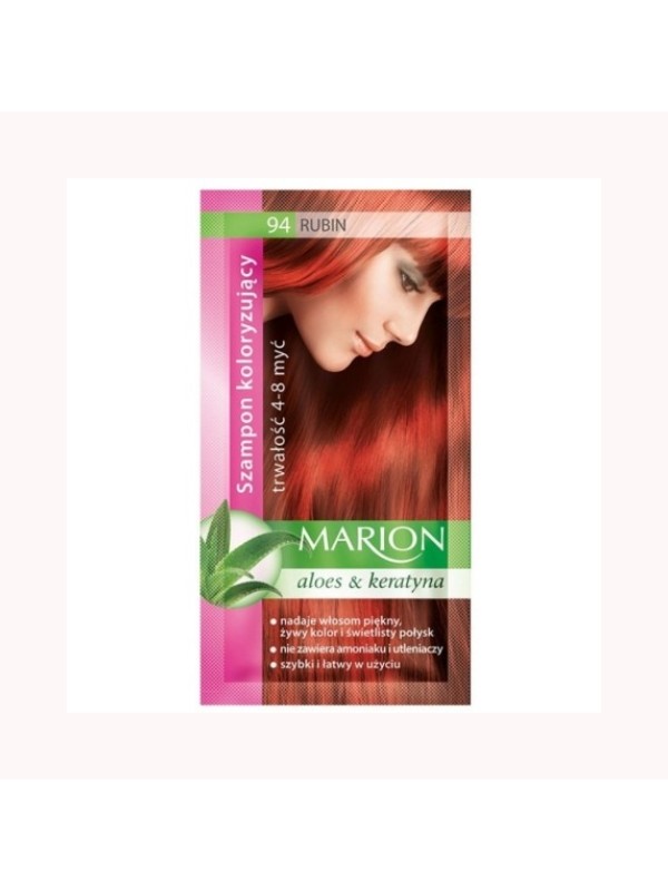 Marion Coloring shampoo with aloe extract 4-8 washes /94/ Rubin 40 ml