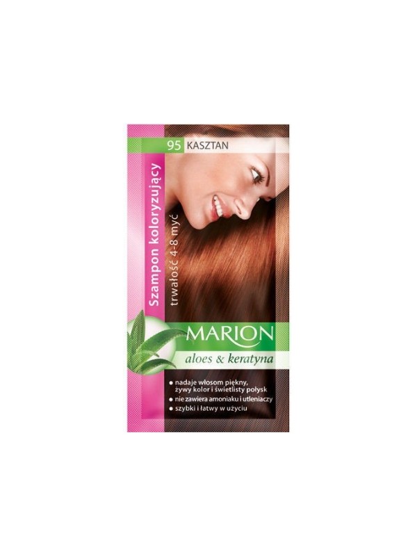 Marion Kleurshampoo met aloë-extract 4-8 wasbeurten /95/ Kastanje 40 ml