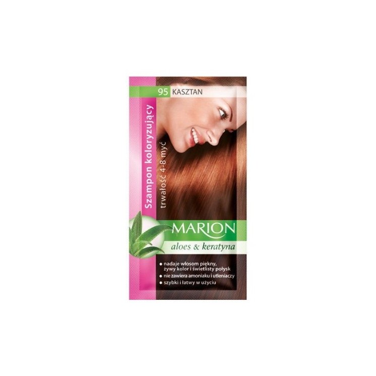 Marion Coloring shampoo with aloe extract 4-8 washes /95/ Chestnut 40 ml