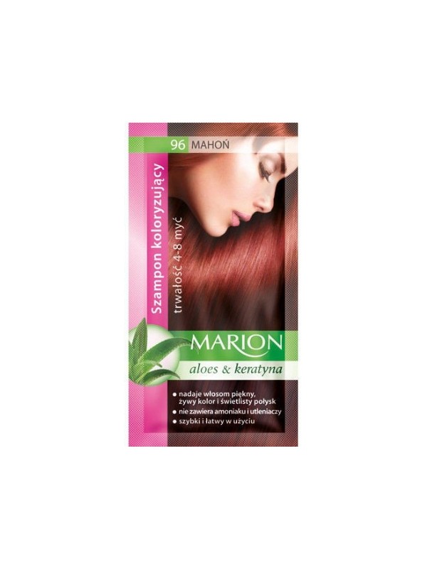 Marion Coloring shampoo with aloe extract 4-8 washes /96/ Mahogany 40 ml