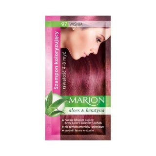 Marion Coloring shampoo with aloe extract 4-8 washes /97/ Cherry 40 ml