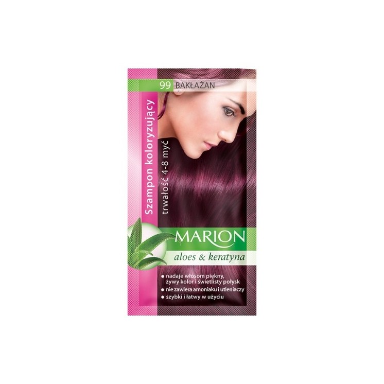 Marion Coloring shampoo with aloe extract 4-8 washes /99/ Eggplant 40 ml