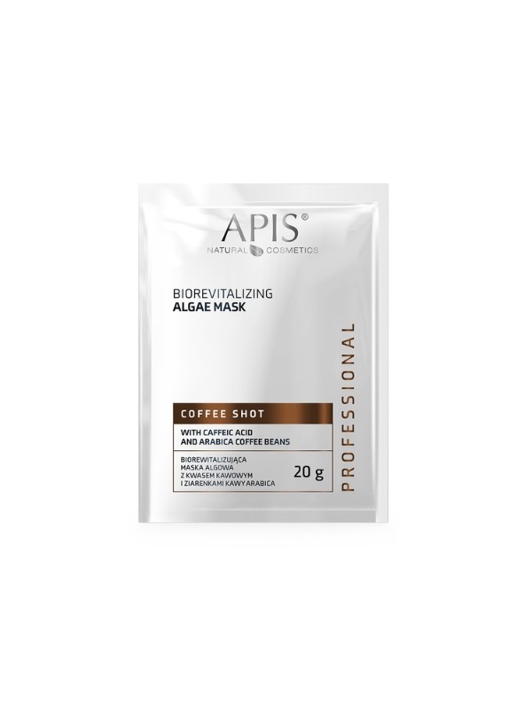 Apis Coffee Shot Biorevitaliserend algenmasker met cafeïnezuur en Arabica koffiebonen 20 g