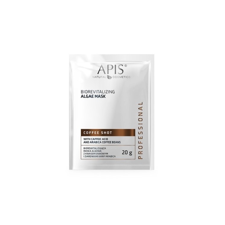 Apis Coffee Shot Biorevitaliserend algenmasker met cafeïnezuur en Arabica koffiebonen 20 g