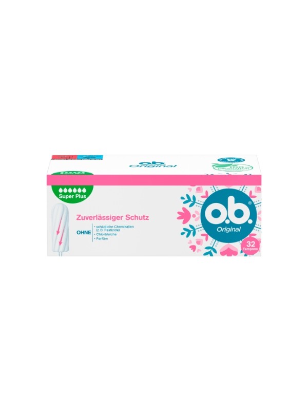 OB Orginal Super Plus hygienic tampons, 32 pieces