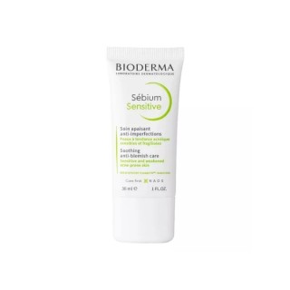 Bioderma Sebium Sensitive Soothing Face Cream supporting the treatment of acne skin 30 ml