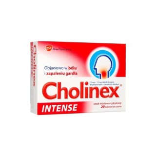 Cholinex Intense Lozenges with honey and lemon flavor, 20 tablets