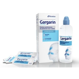 Gargarin SINUS Basisset voor het spoelen van neus en sinussen Fles + 16 zakjes