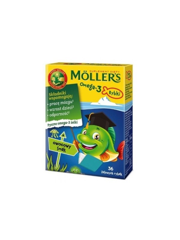 Moller's Omega-3-Fischgelees mit Fruchtgeschmack 36 Stück