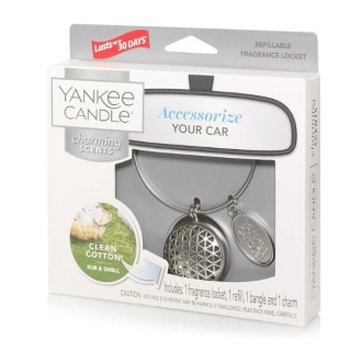 Yankee Candle Car Charming Scents autogeurset met Clean Cotton-navulling, 1 stuk