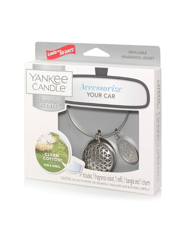 Yankee Candle Car Charming Scents Autoduft-Set mit Clean Cotton-Nachfüllung, 1 Stück