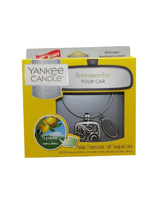 Yankee Candle Car Charming Scents Autoduft-Set mit Nachfüllung Sicilian Lemon 1 Stück