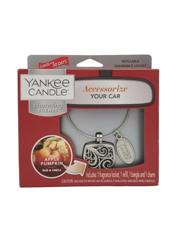 Yankee Candle Car Charming Scents Autoduft-Set mit Apple Pumpkin Nachfüllung, 1 Stück