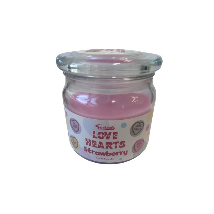 Swizzels Love Hearts Strawberry scented candle 227 g