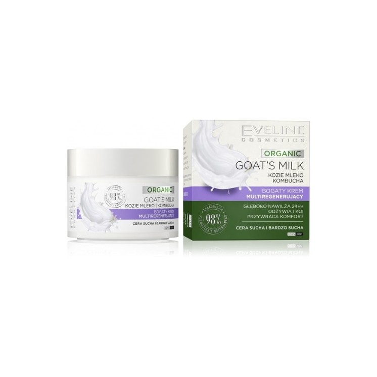 Eveline Organic Geitenmelk Rijke Multi-regenererende gezichtscrème 50 ml