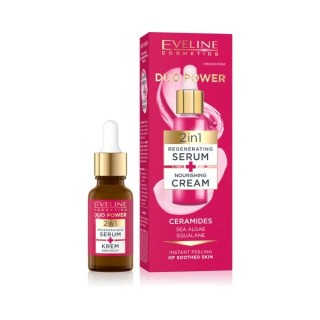 Eveline Duo Power 2in1 Regenerating Serum + Nourishing Face Cream 18 ml