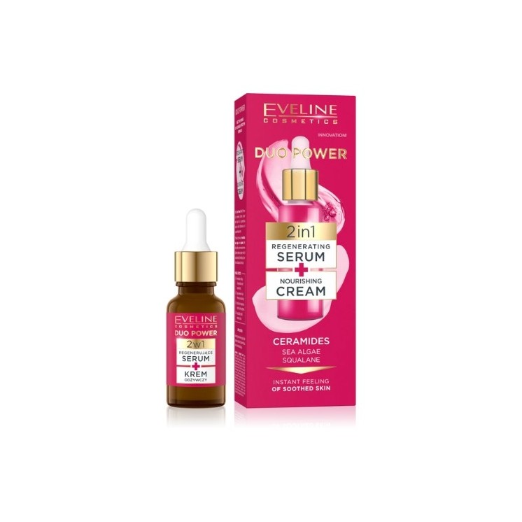 Eveline Duo Power 2in1 Regenerating Serum + Nourishing Face Cream 18 ml