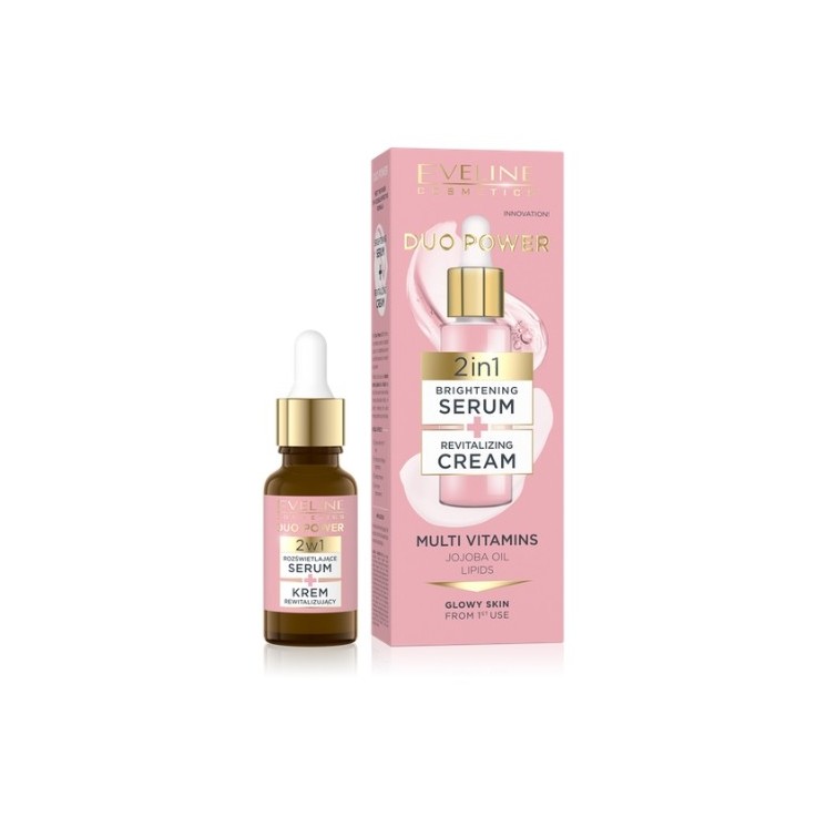 Eveline Duo Power 2in1 Illuminating Serum + Revitaliserende Gezichtscrème 18 ml