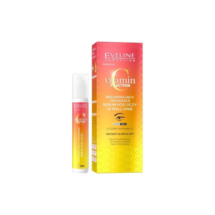 Eveline Vitamin C 3x Action Brightening and Cooling Eye Serum in a roll-on 15 ml