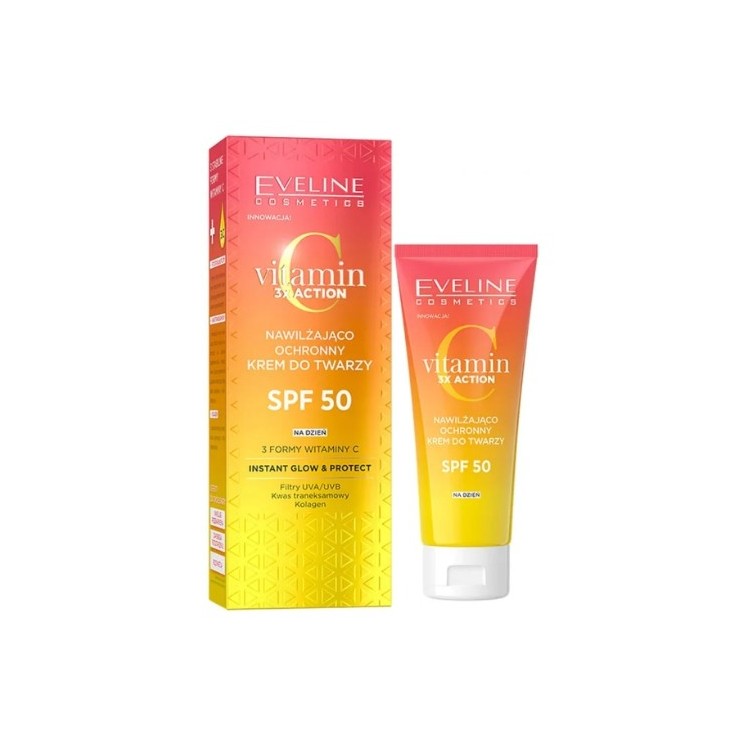 Eveline Vitamin C 3x Action Moisturizing and protective Face cream with SPF50 filter 30 ml